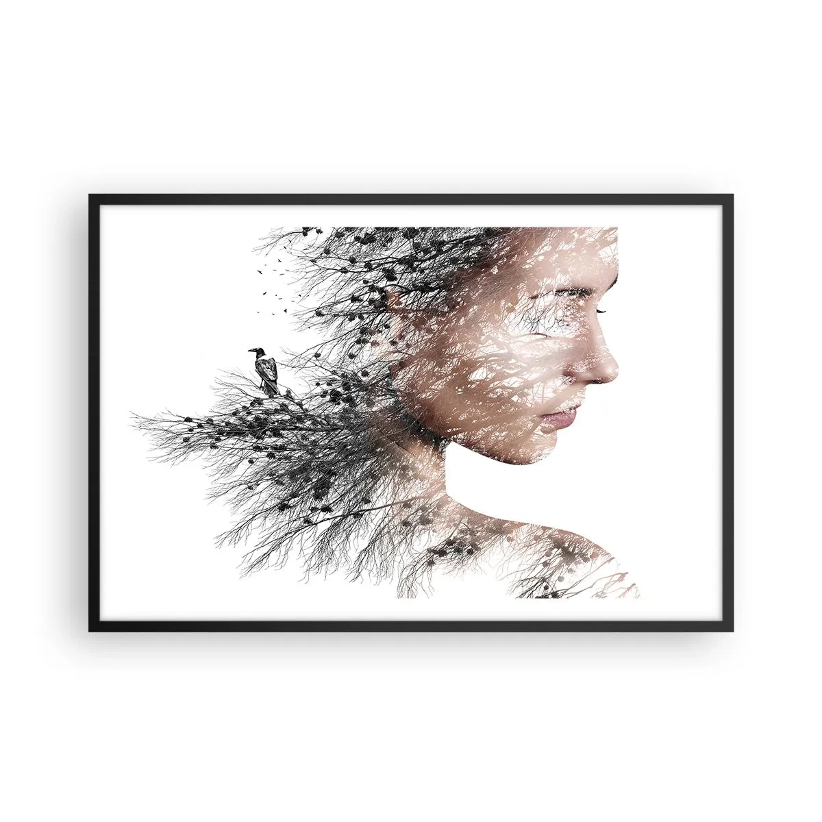 Poster in black frame - Spirit of a Forest - 91x61 cm