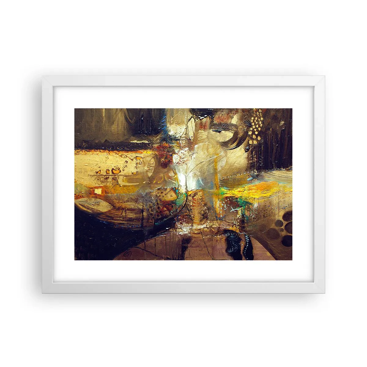 Poster in white frmae - Cold, Warm, Hot - 40x30 cm