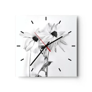 Wall clock - Clock on glass - No one Wants To Be Alone - 30x30 cm