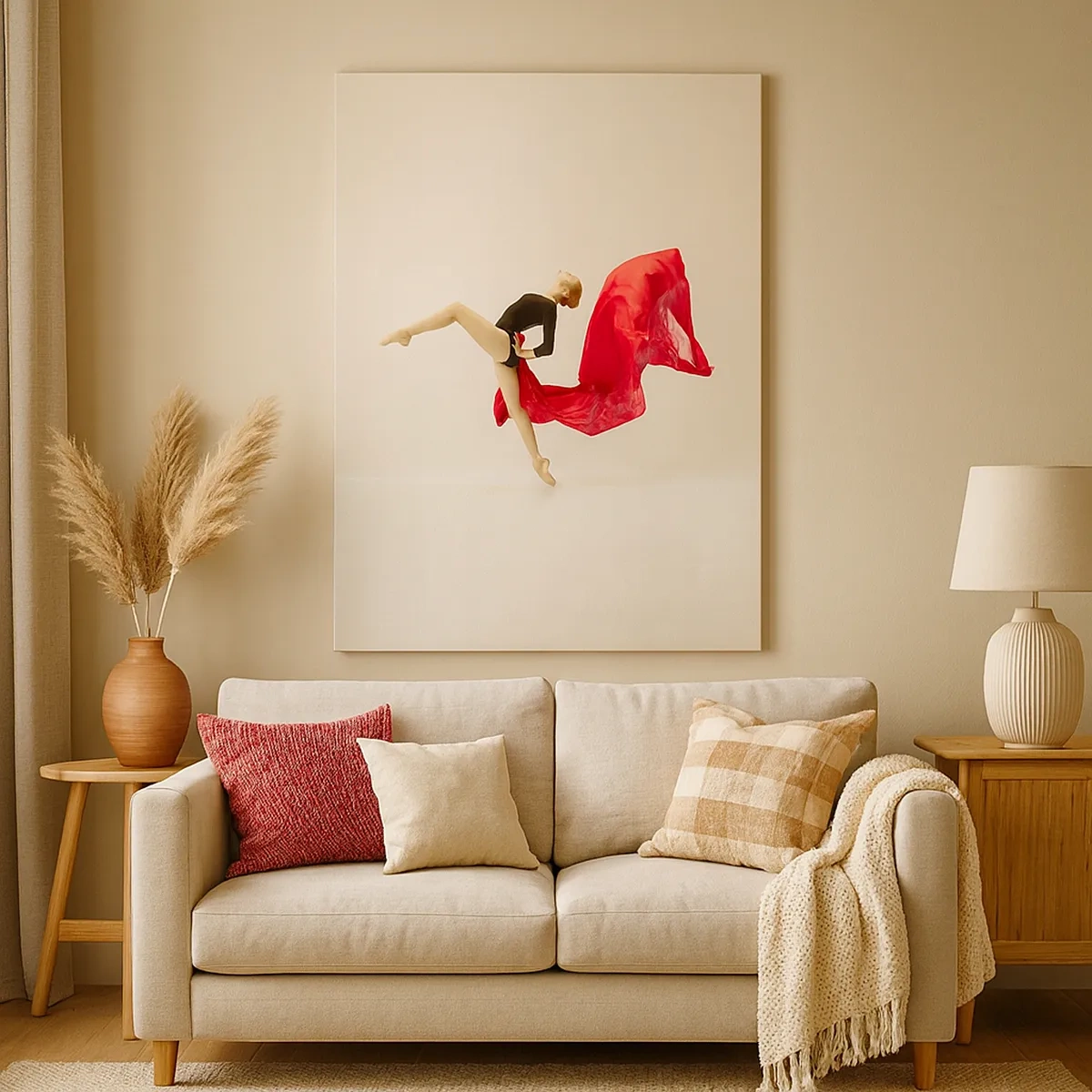 Canvas picture - Red and Black - 50x70 cm