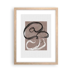 Poster in light oak frame - Composition -In Search of Completeness - 30x40 cm