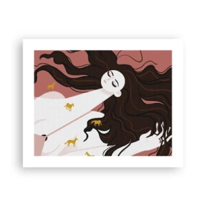 Poster - Dream of a Golden Horse - 50x40 cm