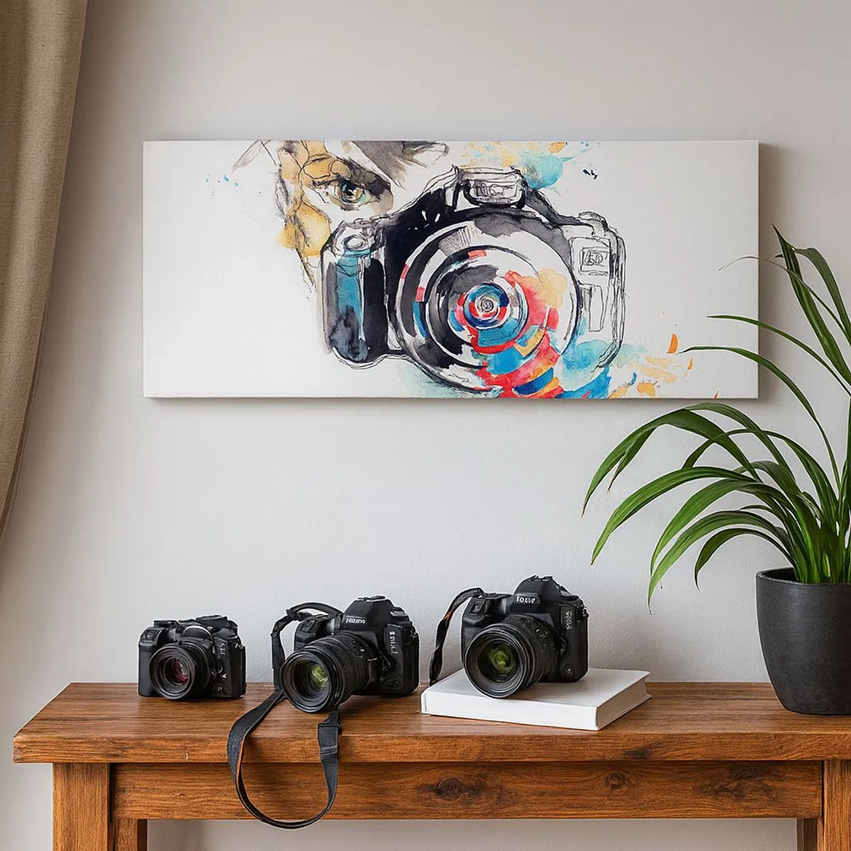 Canvas picture - In the Eye of the Lens - 100x40 cm