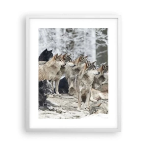 Poster in white frmae - Family and Friends - 40x50 cm