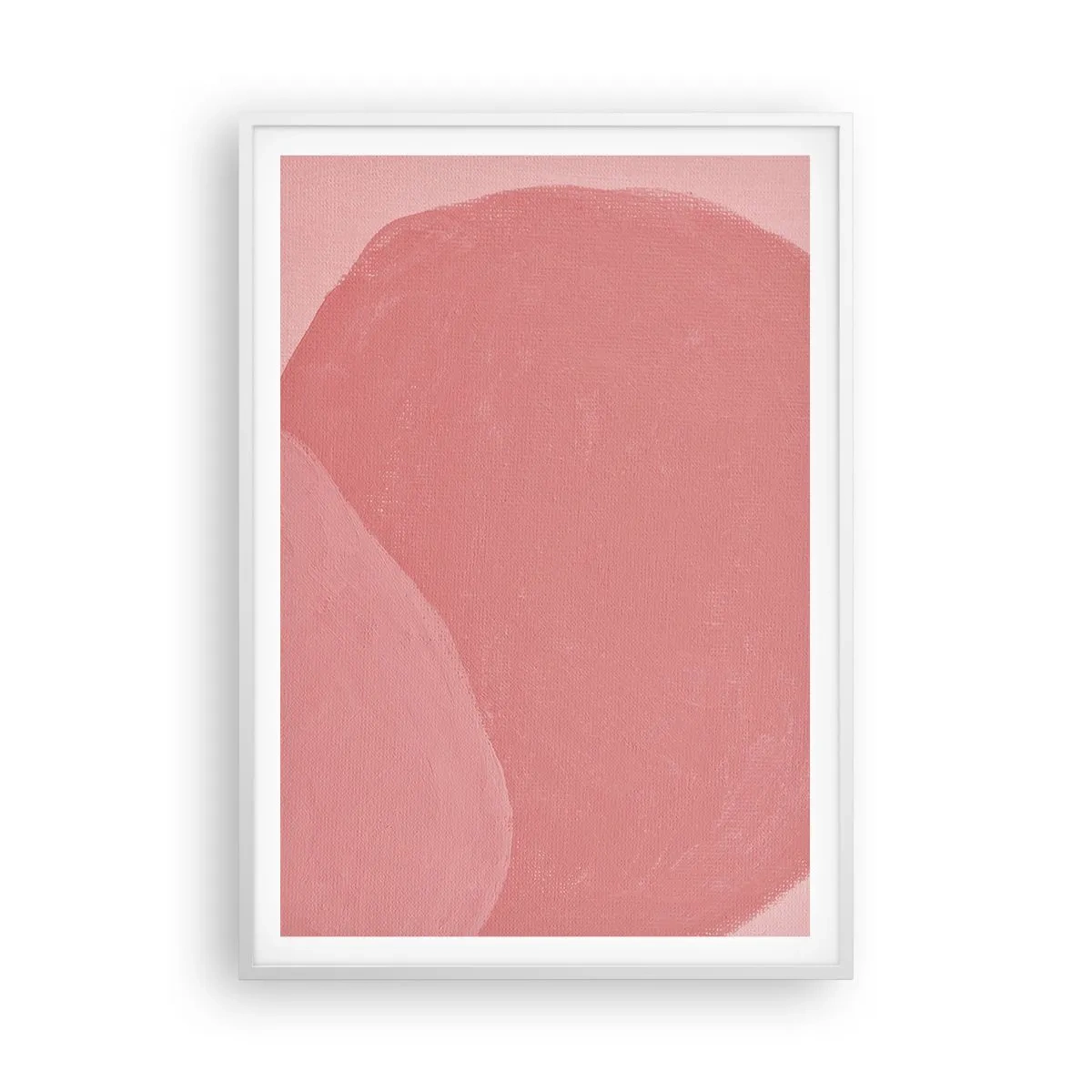 Poster in white frmae - Organic Composition In Pink - 70x100 cm