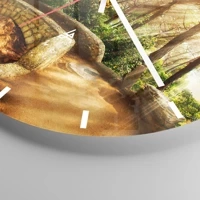 Clock face with lines