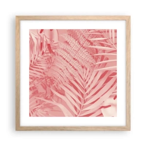 Poster in light oak frame - Pink Concept - 40x40 cm