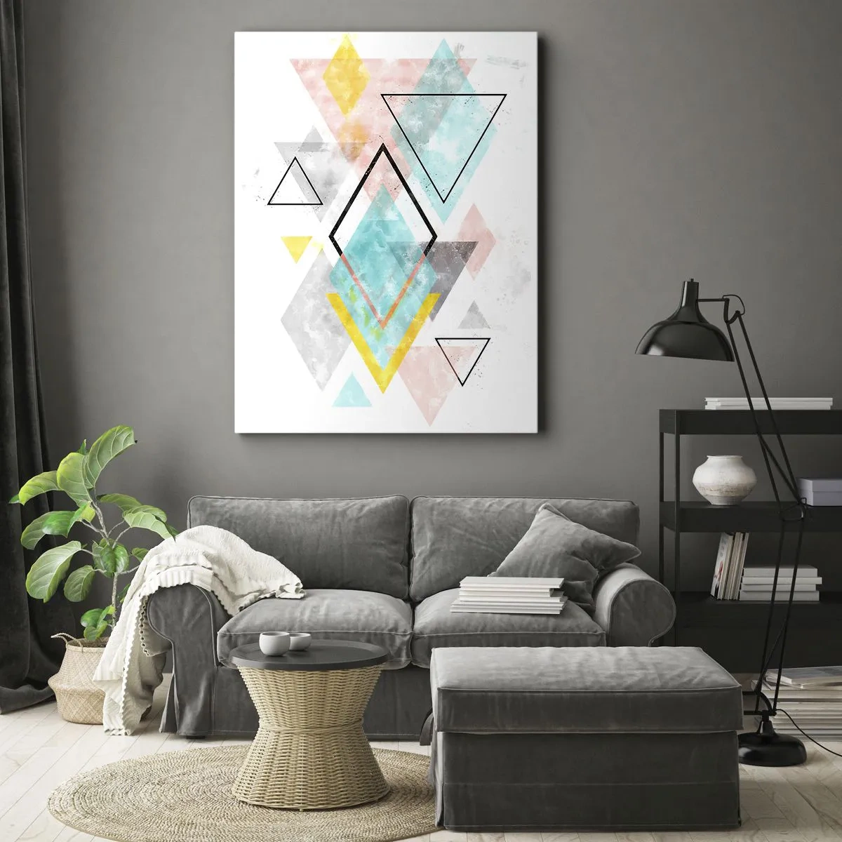 Canvas picture - Geometric Play - 45x80 cm