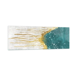 Glass picture - Golden Tide - 90x30 cm