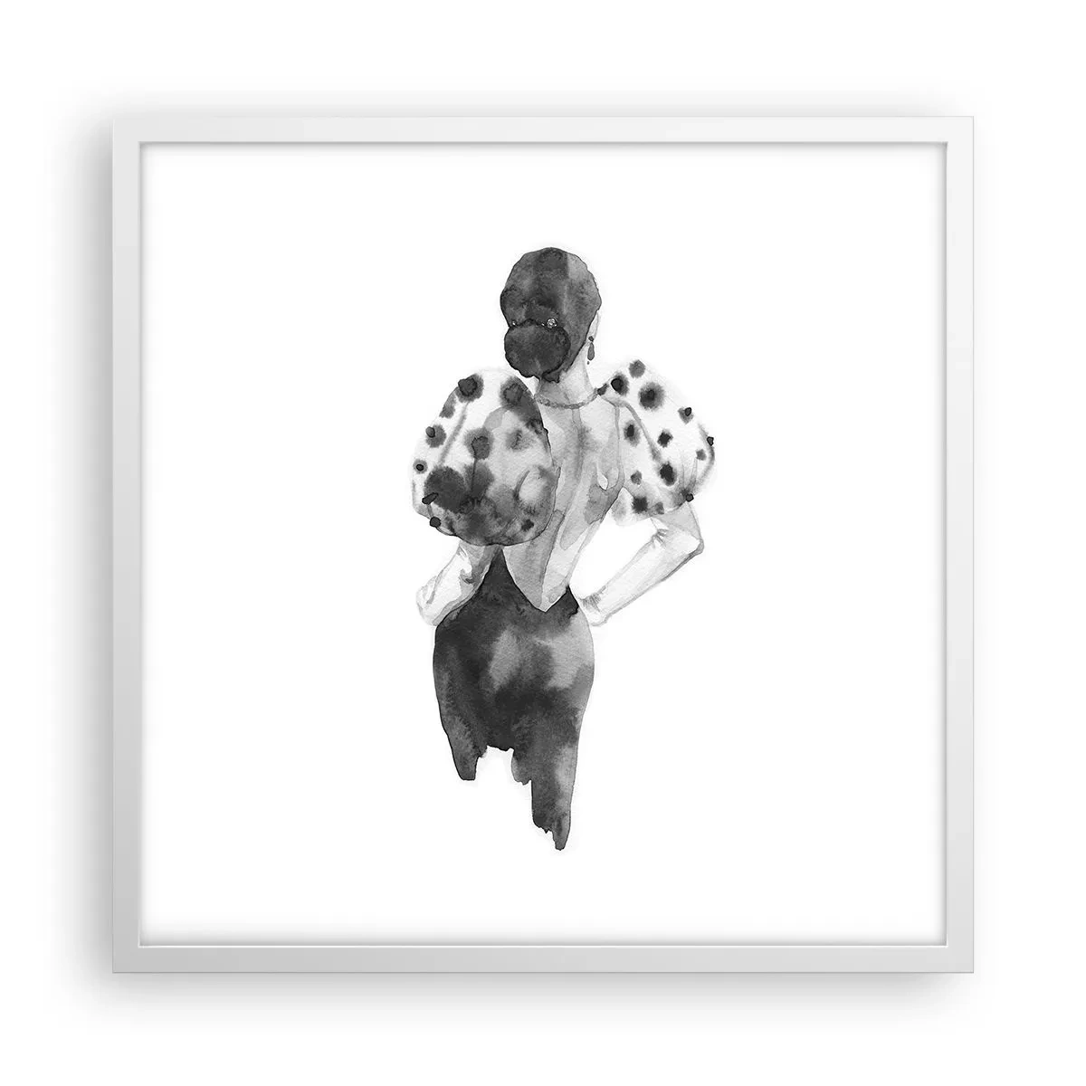 Poster in white frmae - She Passed by - 50x50 cm