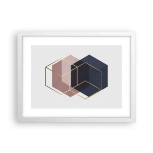 Poster in white frmae - Power of Simplicity - 40x30 cm