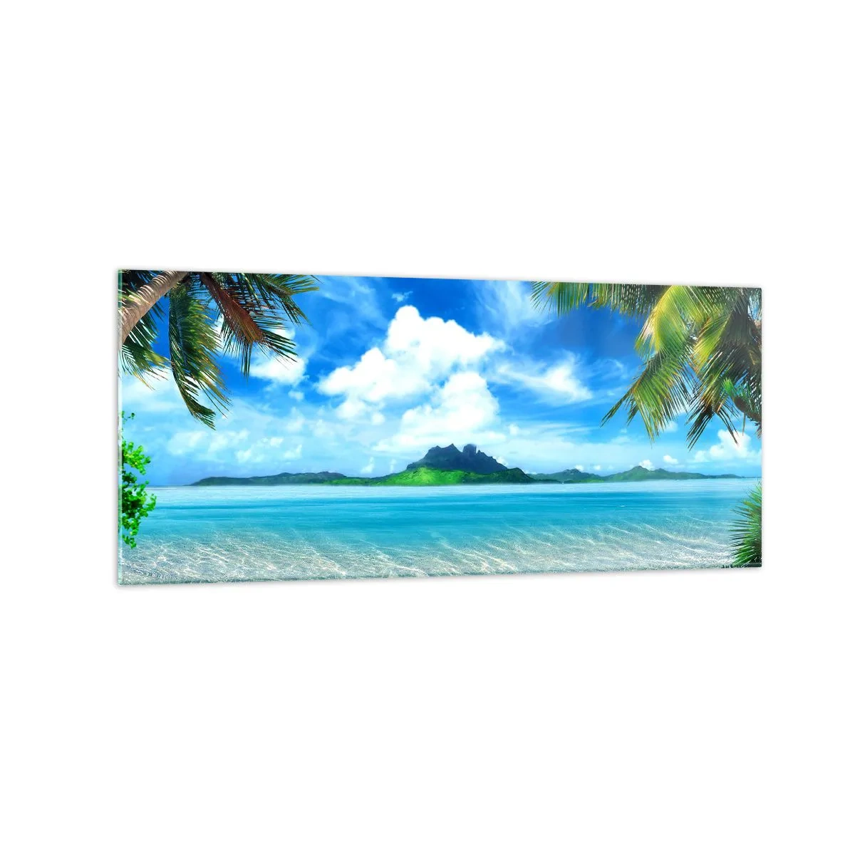 Glass picture - Blue Tropics - 120x50 cm