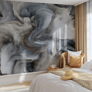 Photo Wallpaper Premium Canvas - Stone and Flower - 3D, Three-dimensional, Piece - 250x175 cm