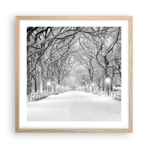 Poster in light oak frame - Four Seasons: Winter - 50x50 cm