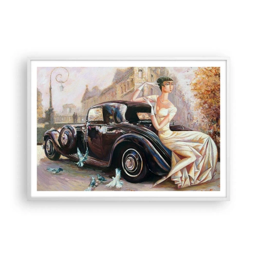 Poster in white frmae - Elegance - Retro Style - 100x70 cm
