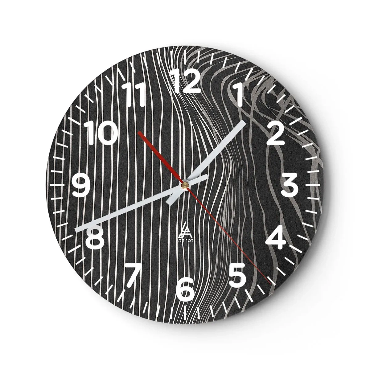Wall clock - Clock on glass - Rhythm and Accent - 40x40 cm