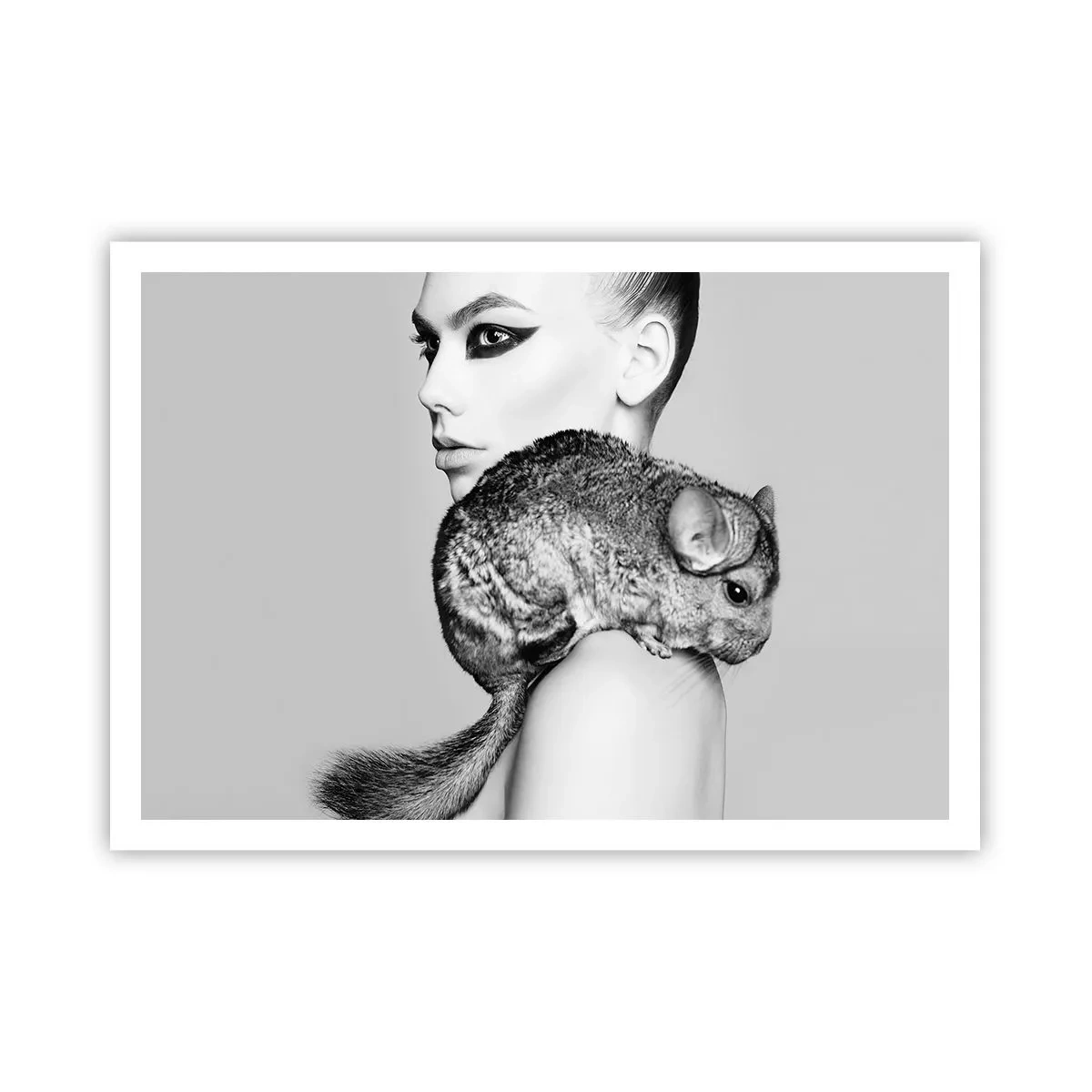 Poster - Lady with a Chinchilla - 100x70 cm