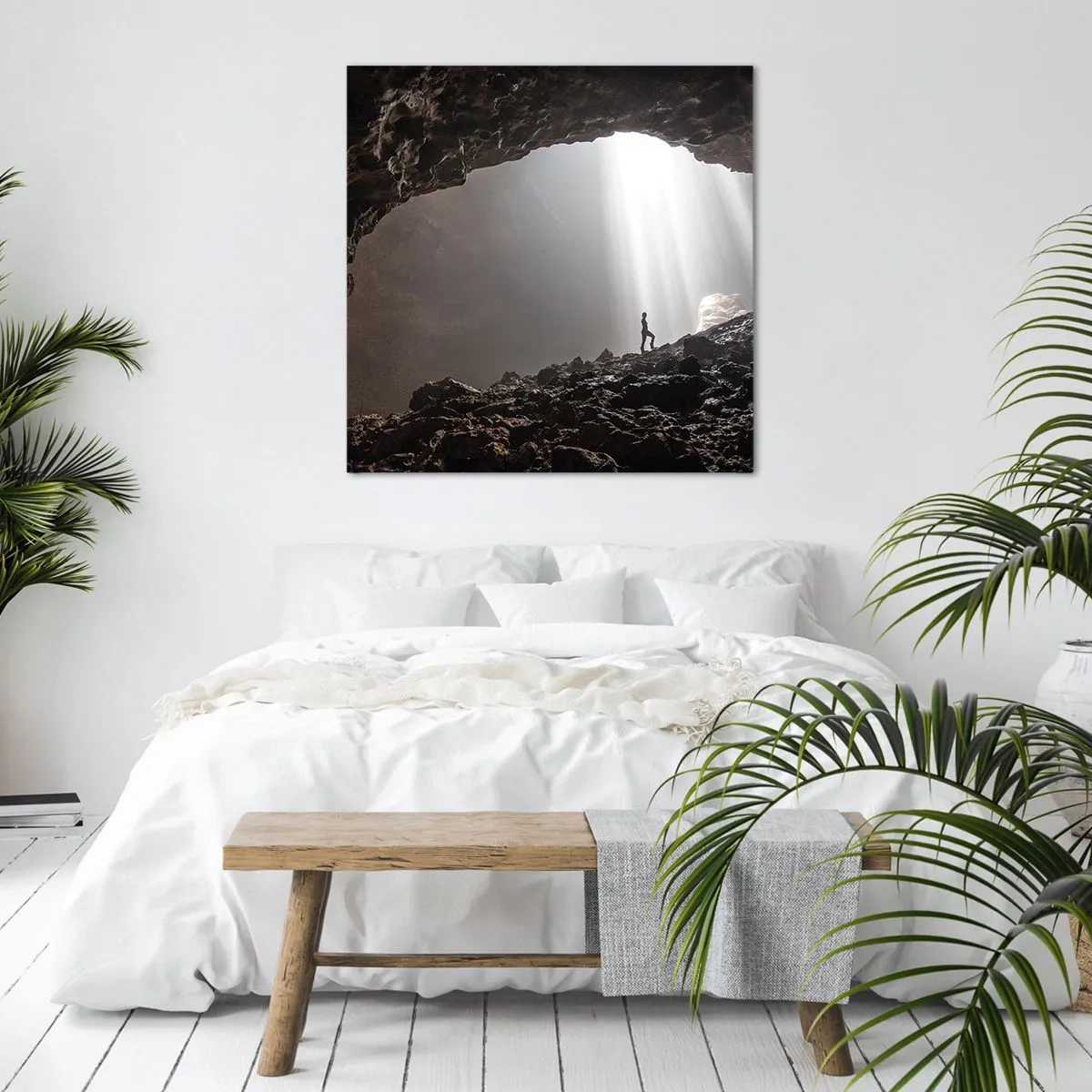Canvas picture - Luminous Grotto - 70x70 cm