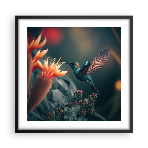 Poster in black frame - Really Colourful Life - 50x50 cm