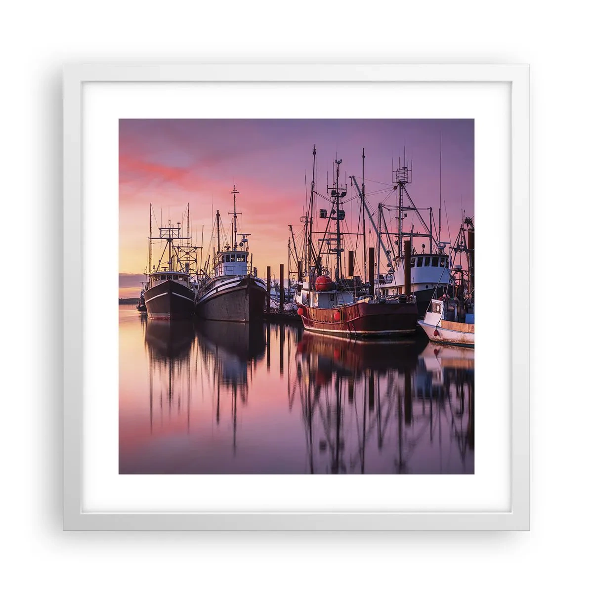 Poster in white frmae - Before Dawn - 40x40 cm