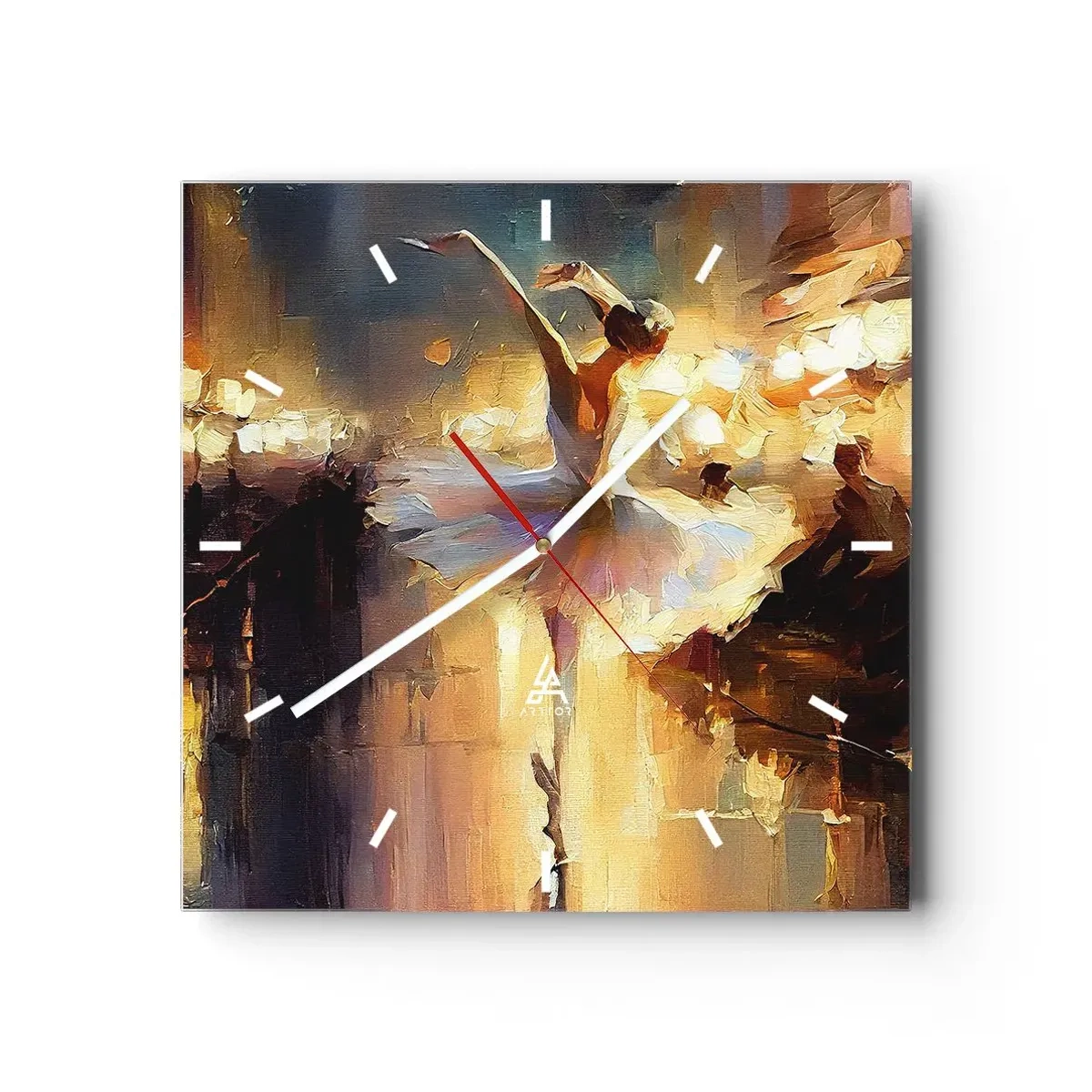Wall clock - Clock on glass - Miracle on the Street - 30x30 cm