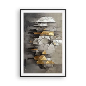 Poster in black frame - Composition of Ice and Light - 61x91 cm