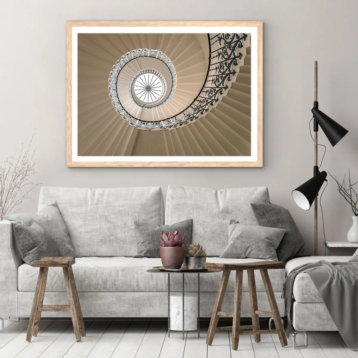 Poster in light oak frame - Inside the Shell - 50x40 cm