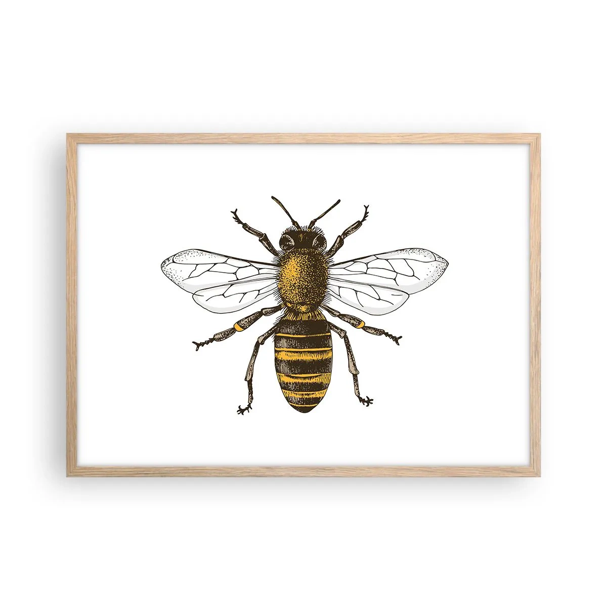 Poster in light oak frame - Beautiful and Good - 70x50 cm