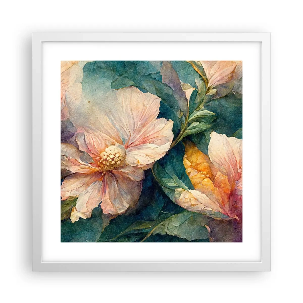 Poster in white frmae - Sheer Subtelty - 40x40 cm