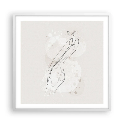 Poster in white frmae - One Look Will Not Be Enough - 60x60 cm