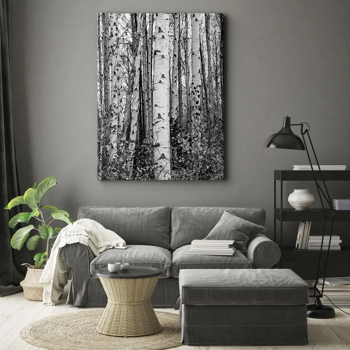 Canvas picture - Birch Colonnade - 50x70 cm
