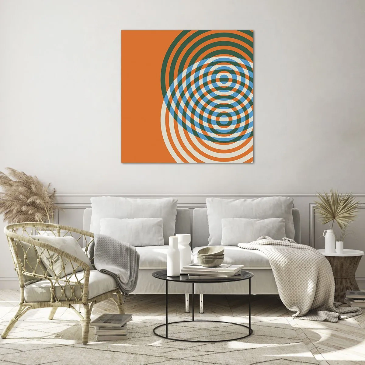 Glass picture - Abstract Variation on a Circle - 70x70 cm