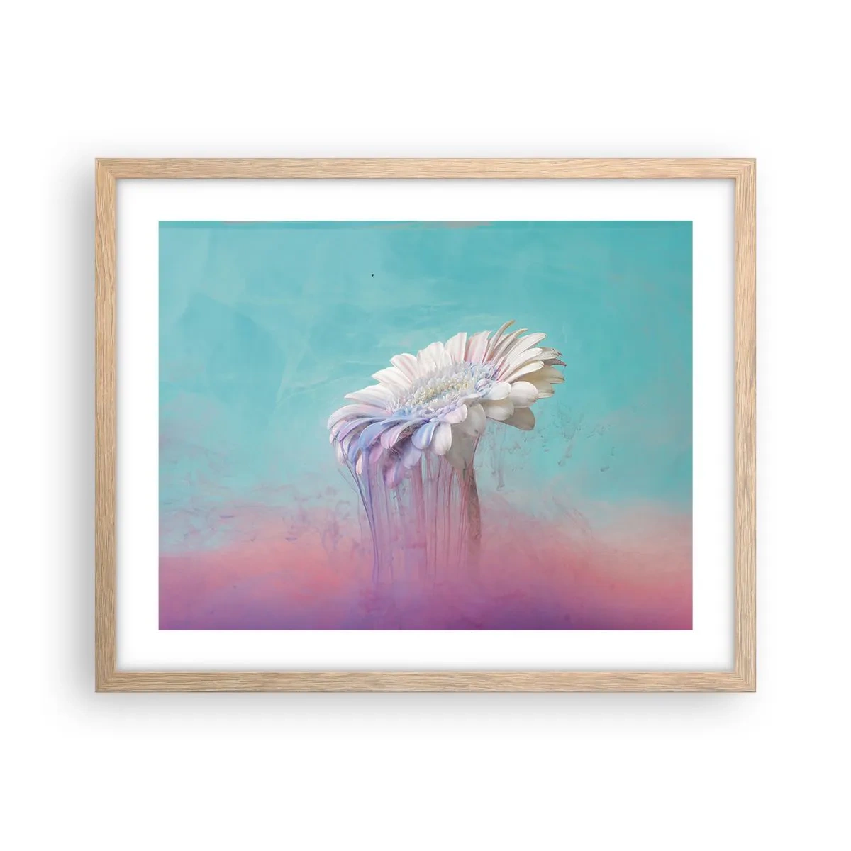 Poster in light oak frame - Afterlife of Flowers - 50x40 cm