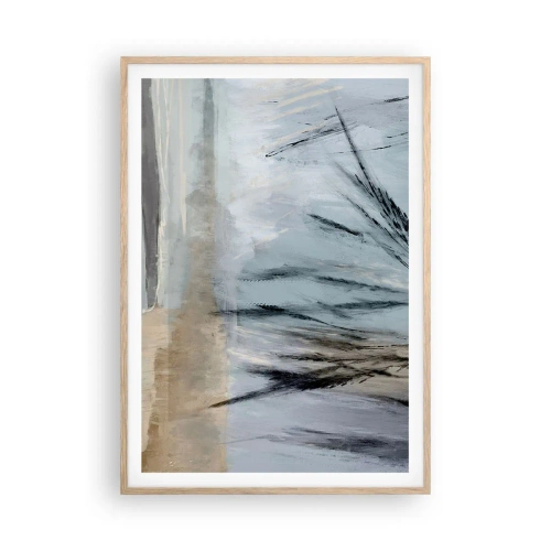 Poster in light oak frame - Winter Fields - 70x100 cm