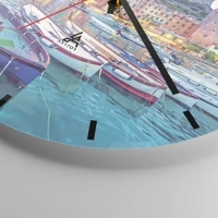 Clock face with lines