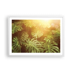 Poster in white frmae - Walking into the Green - 70x50 cm