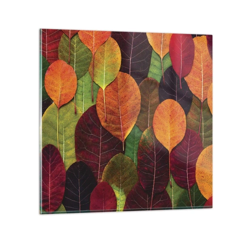 Glass picture - Autumn Mosaics - 70x70 cm