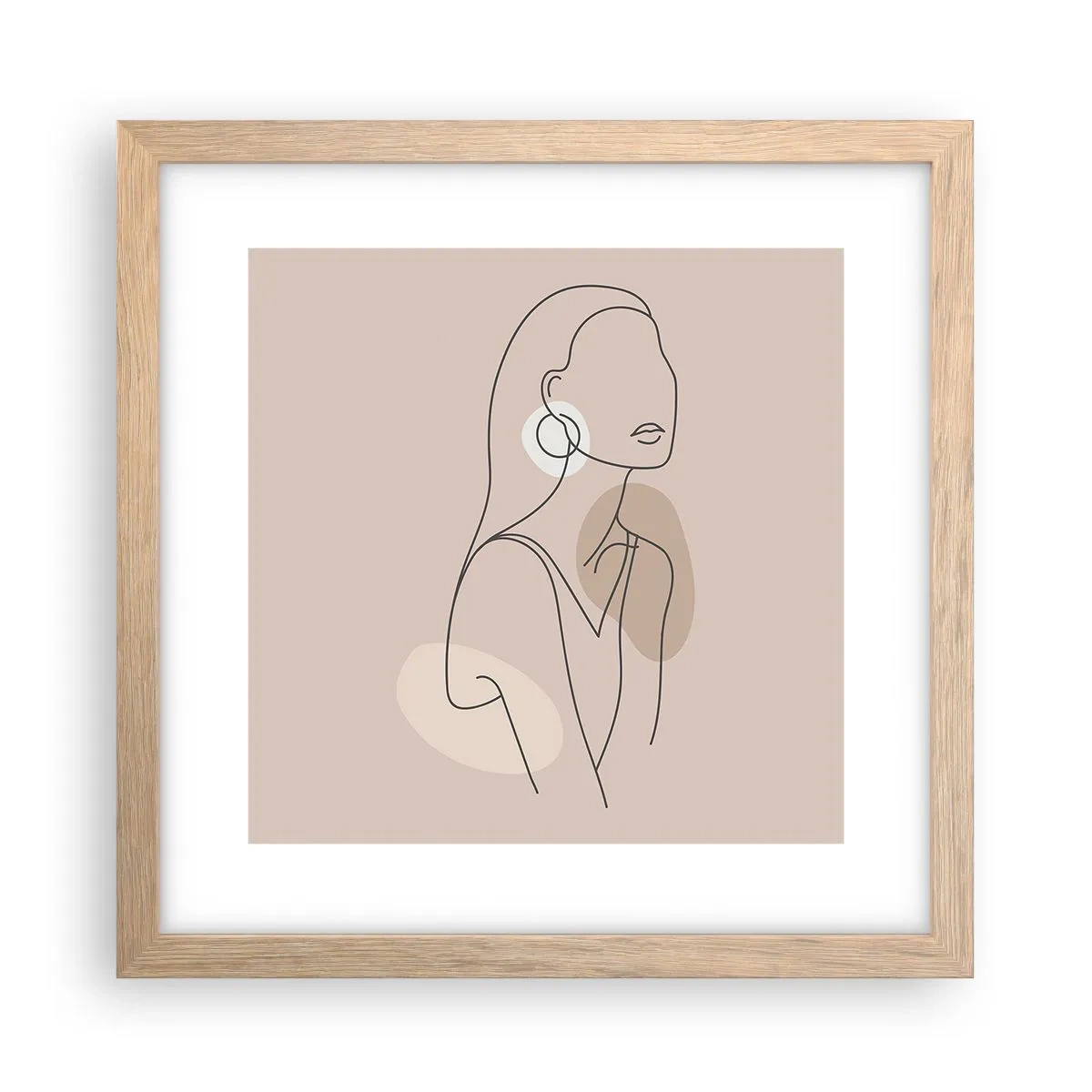 Poster in light oak frame - Icon of Girlhood - 30x30 cm