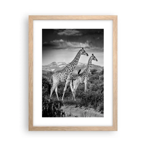 Poster in light oak frame - Higher Spheres in Africa - 30x40 cm