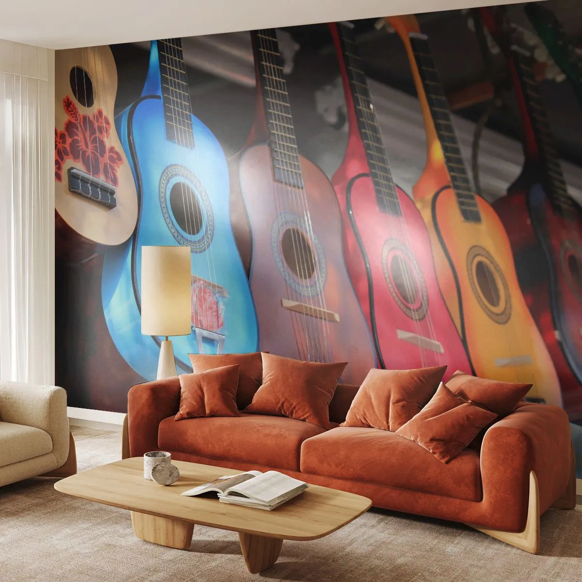 Photo Wallpaper Premium Sand - Latino Style - Music, Guitar, A musical instrument - 350x256 cm