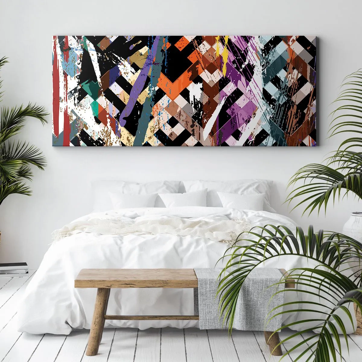Canvas picture - Squared - 160x50 cm