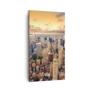 Canvas picture - Metropolis in Gold - 45x80 cm