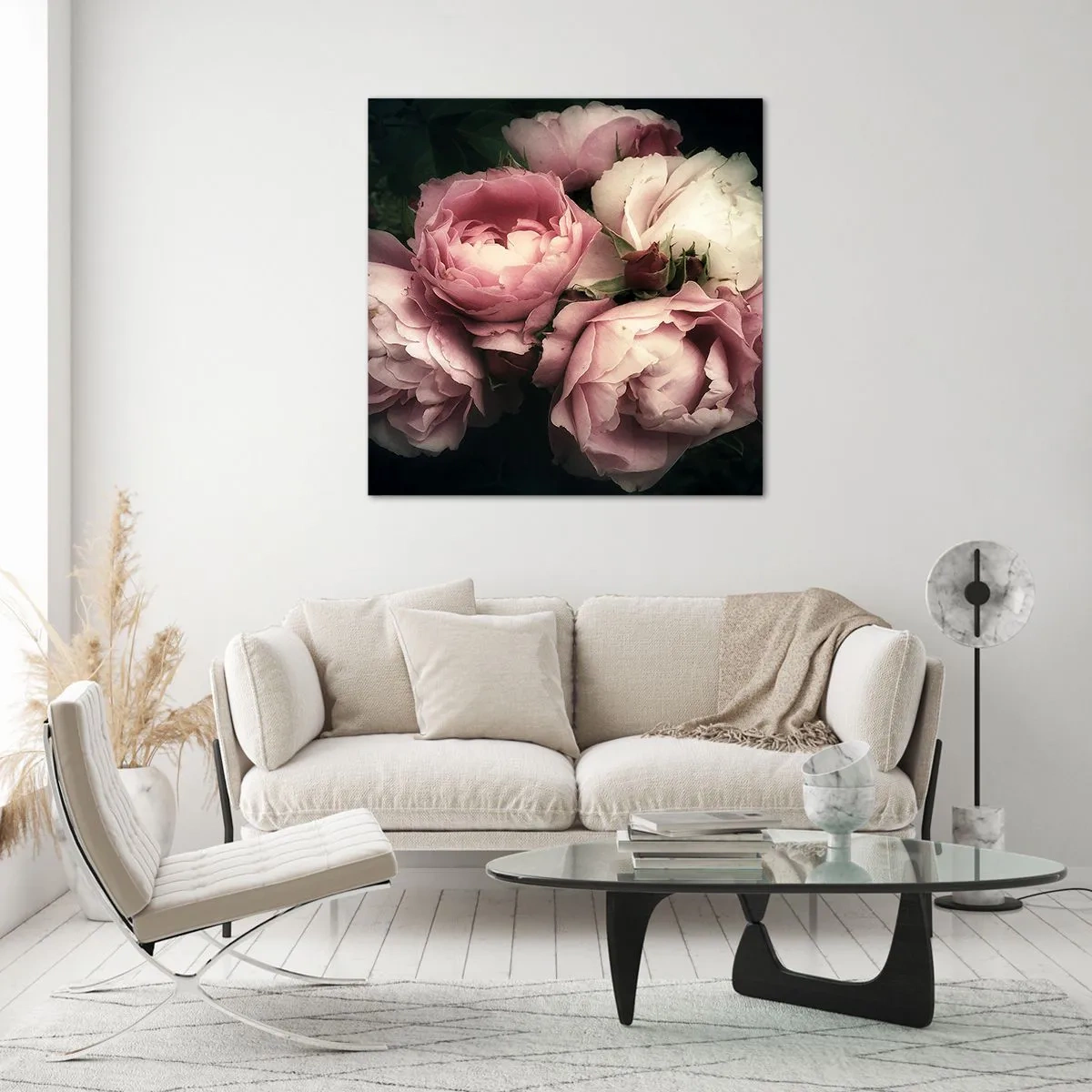 Glass picture - Belle Epoque Charm - 40x40 cm