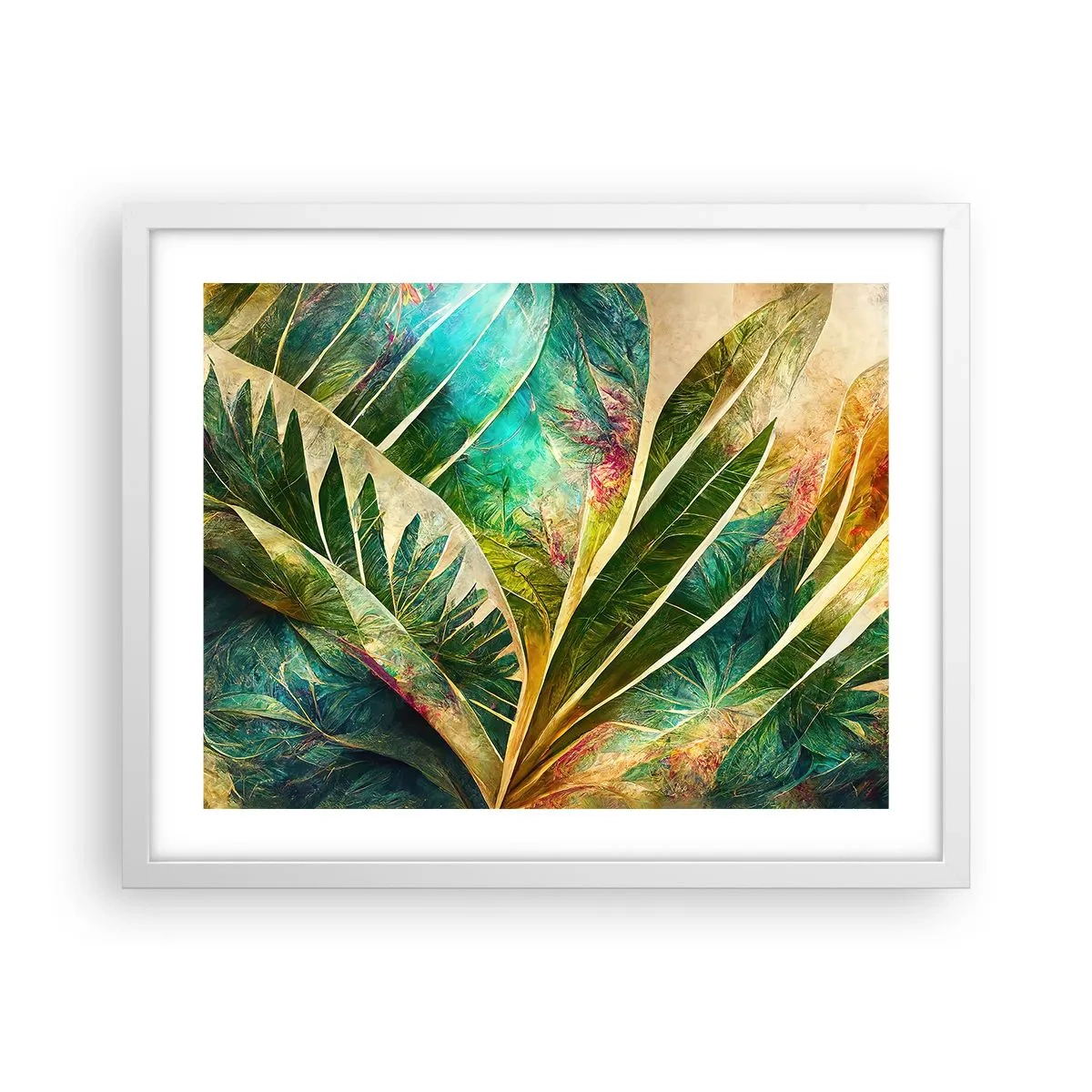 Poster in white frmae - Colours of the Tropics - 50x40 cm