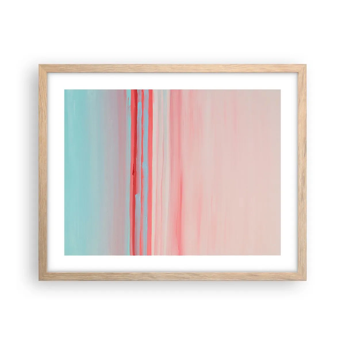 Poster in light oak frame - Abstract at Dawn - 50x40 cm