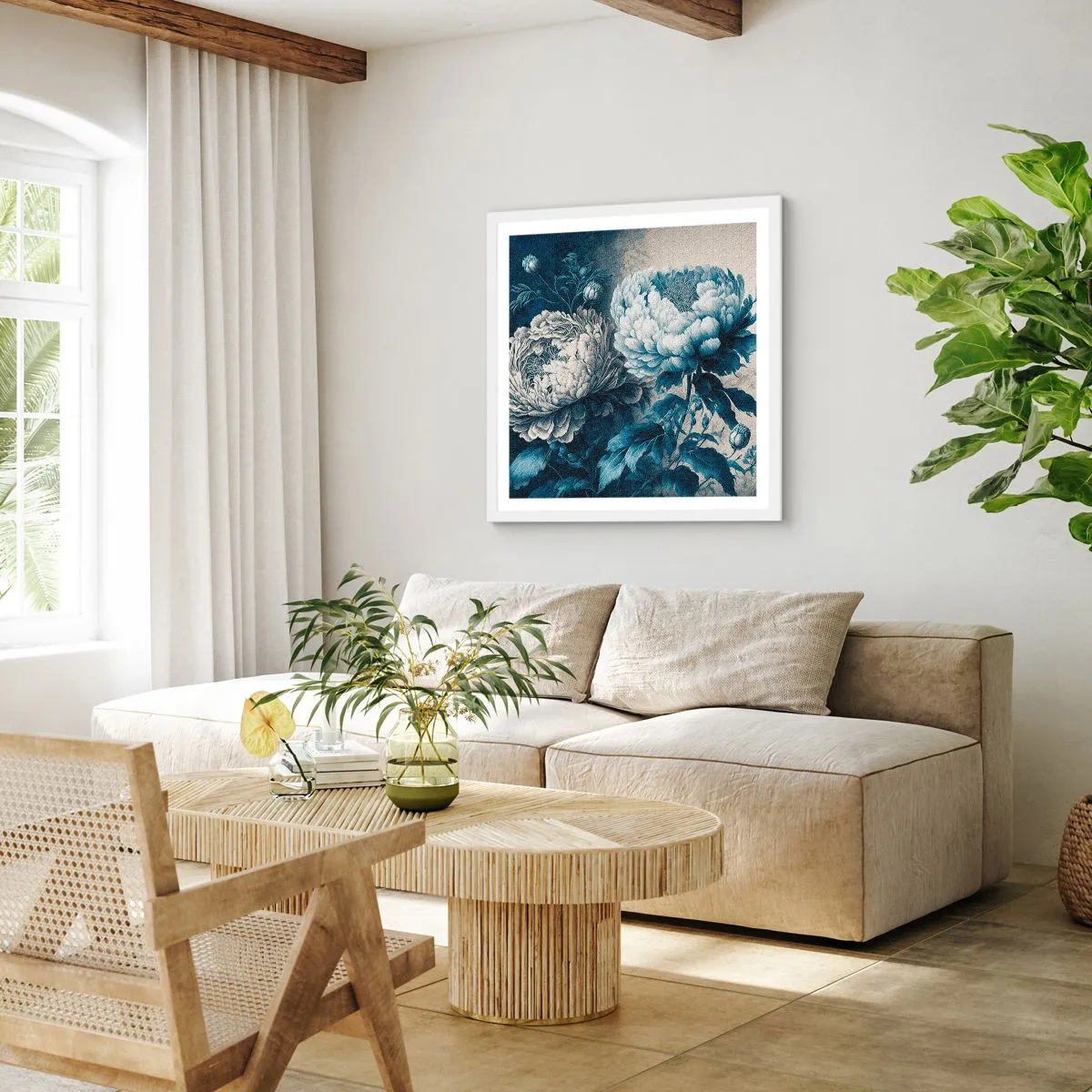 Poster in white frmae - Matched Couple - 50x50 cm