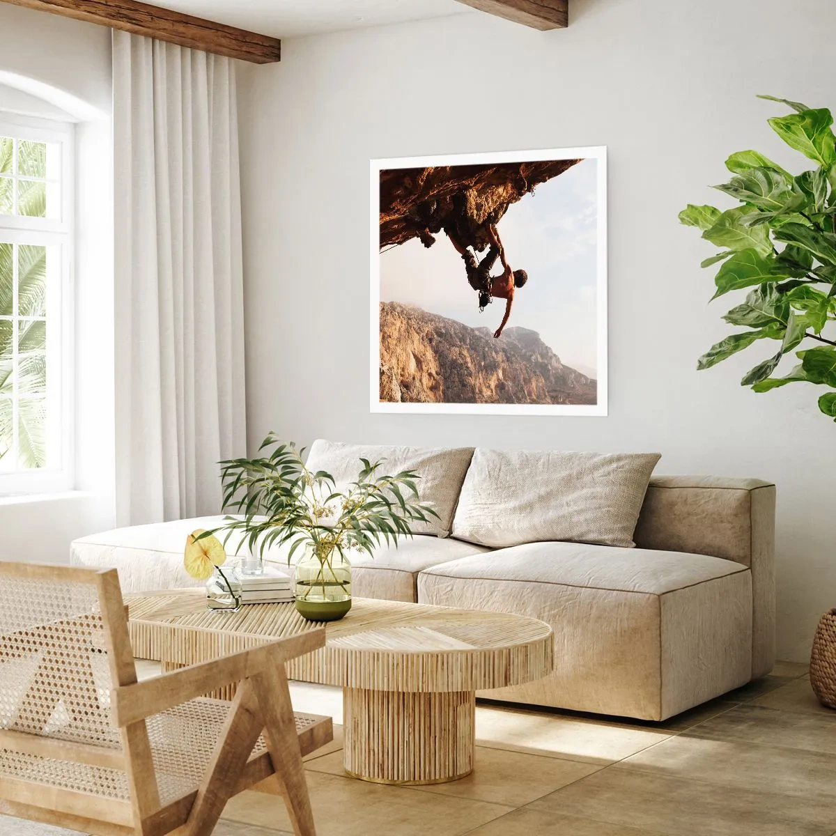 Poster - The Whole World on a Sharp Cliff - 50x50 cm