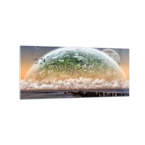 Glass picture - And the World Has Emerged from Water - 120x50 cm