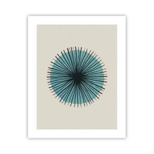 Poster - Rays on Blue - 40x50 cm