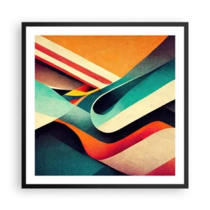 Poster in black frame - Intense Composition - 60x60 cm